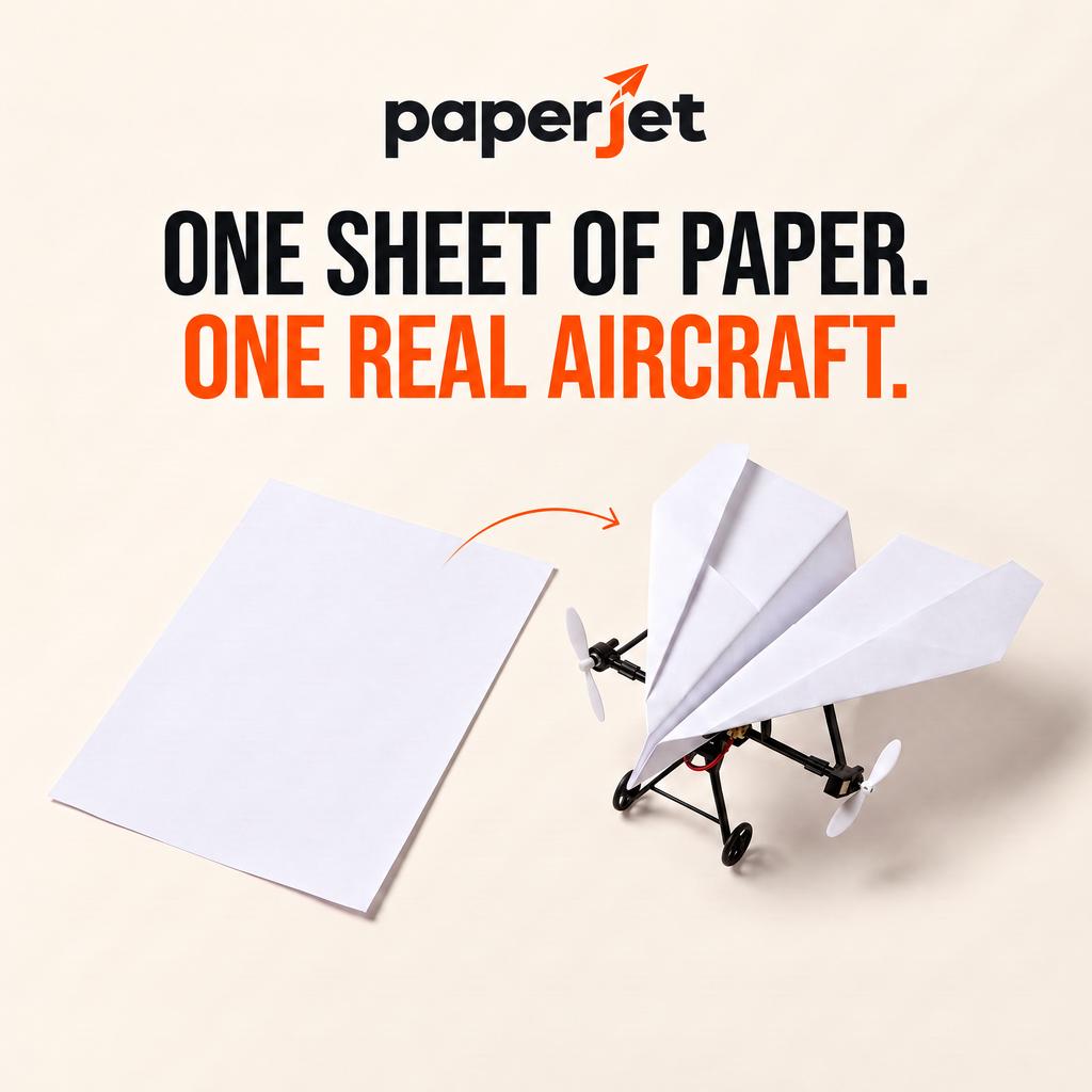 One sheet of paper, one real aircraft