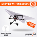 Paperjet RC paper airplane kit, shipped within Europe, free display stand included
