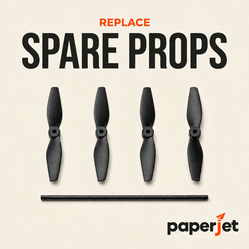 Spare propellers included in the bundle