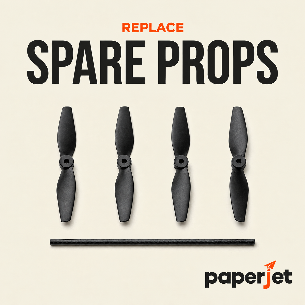 Paperjet spare propellers, four blades