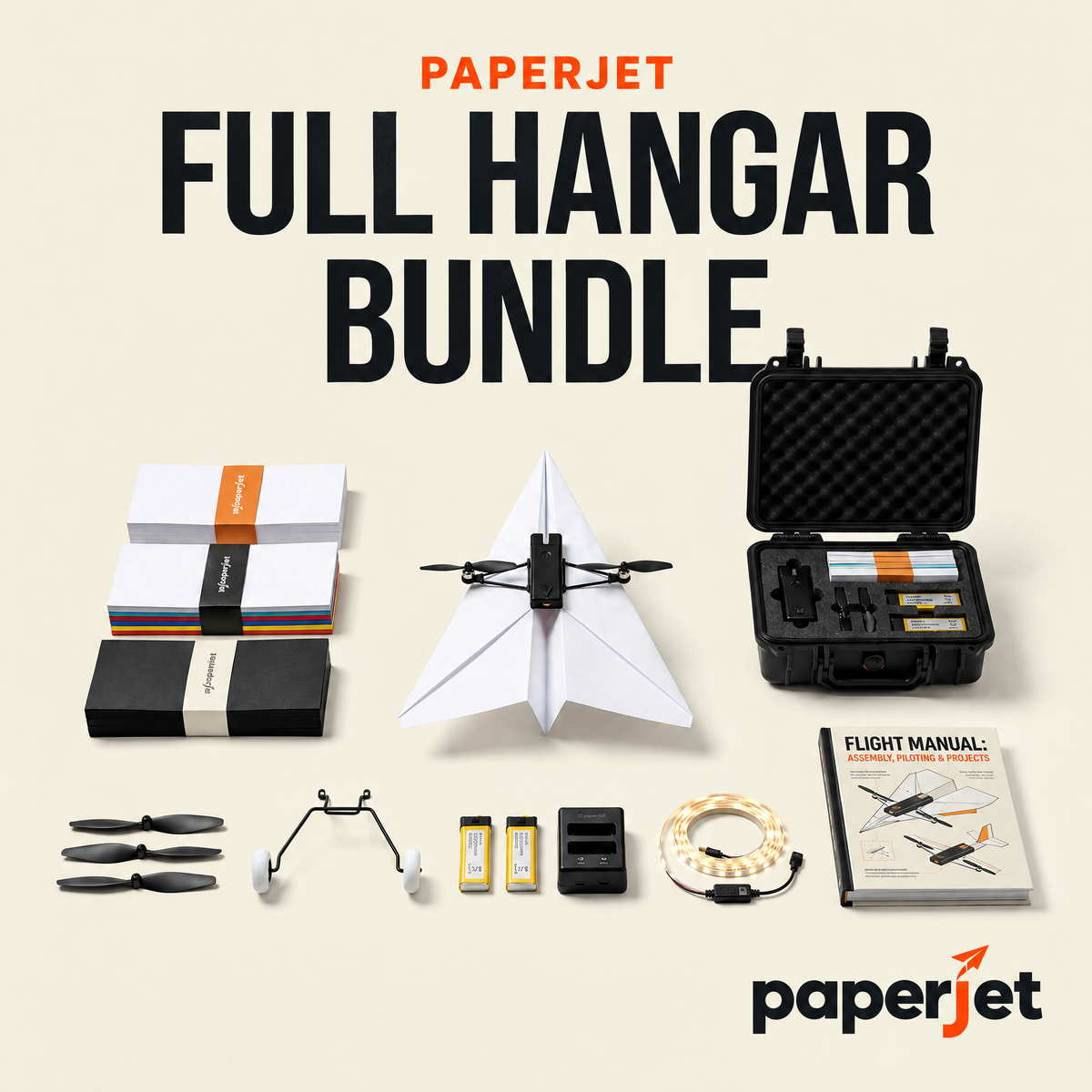 Paperjet Full Hangar Bundle: the kit plus every accessory