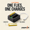 Paperjet dual battery charger: one flies, one charges