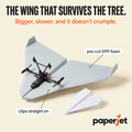 Paperjet heavy duty foam wing, pre-cut EPP foam that clips straight on